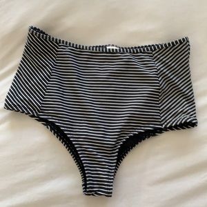Billabong high striped waisted bikini bottoms